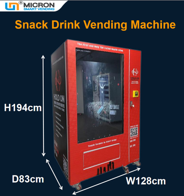 Máquina expendedora de 55 anuncios de la pulgada con el sistema de pago de la tarjeta conveniente para vender la bebida, comida, 3ce, teléfono